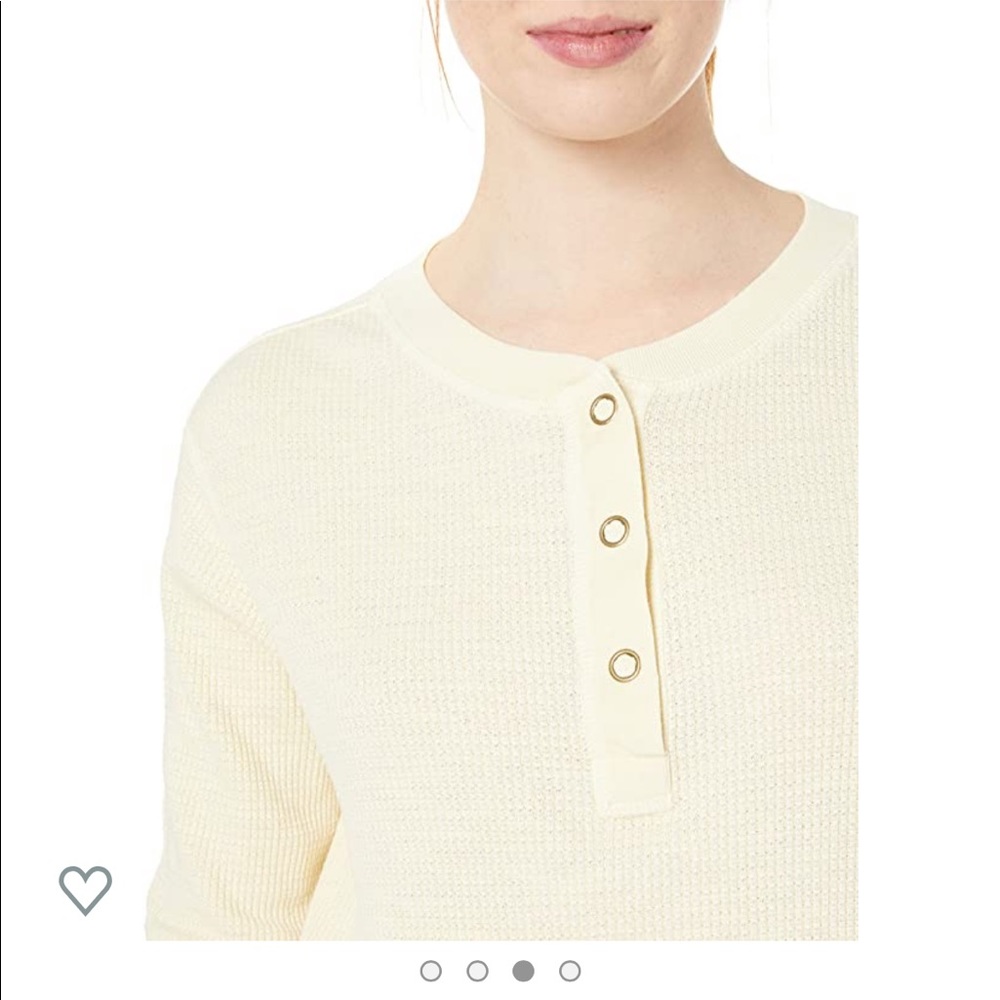 Monrow Women's Oversized Henley W/Ring Sna… - Picture 3 of 5